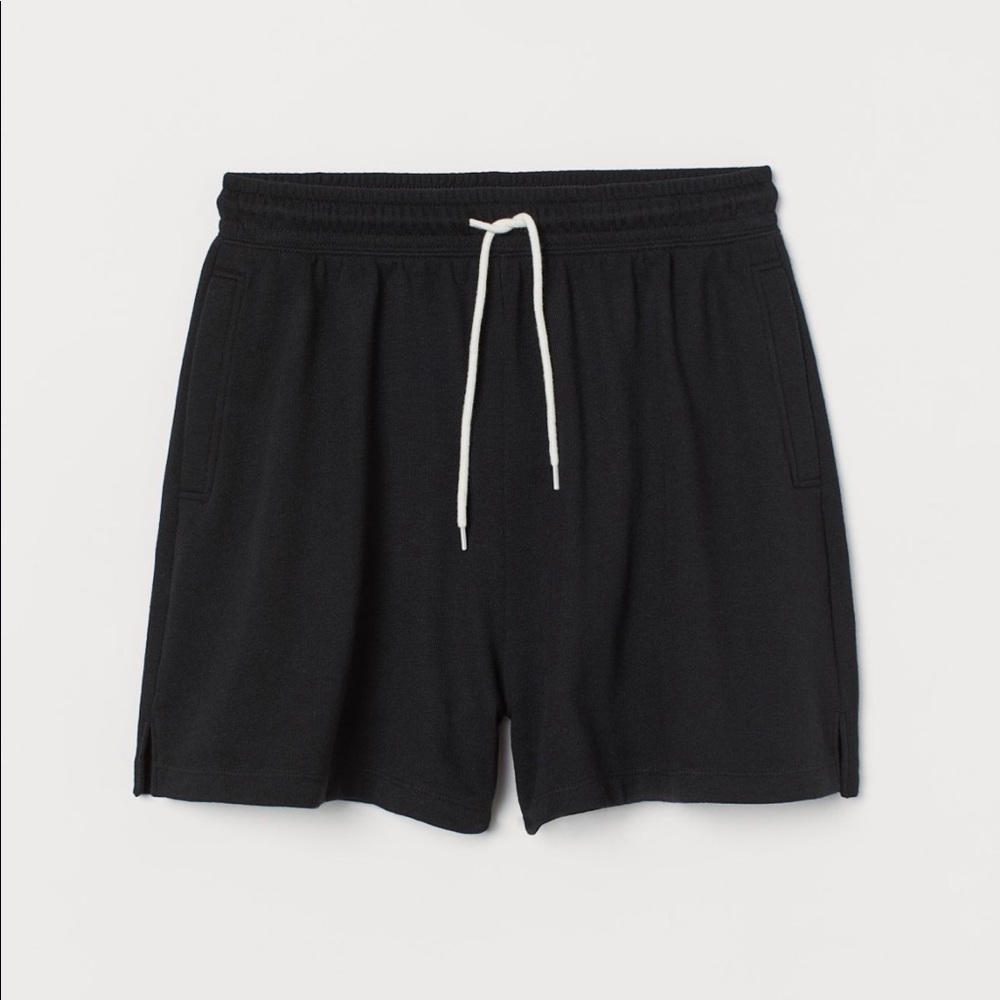 H&M Black High Waisted Sweatshorts XS NWT